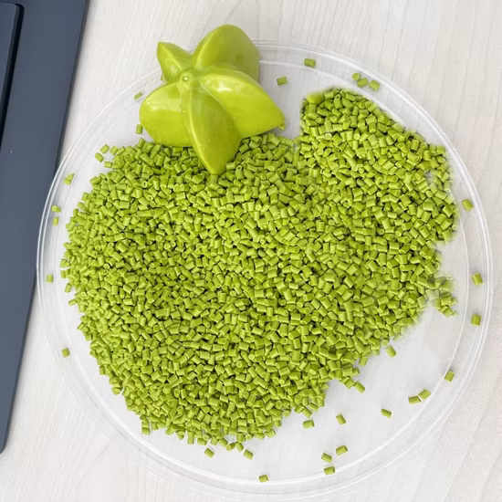 Masterbatch de color verde de material plástico de calidad alimentaria ABS