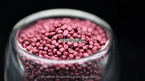 Gránulos de pellets Masterbatch de color rojo purpúreo de portador de PP de alta concentración para productos de plástico